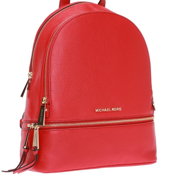 MICHAEL Michael Kors Handbags - Michael Kors Rhea Med Pebbled Leather Backpack NWT